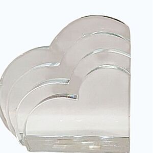 At Home Clear Heart-Shaped Acrylic Decor